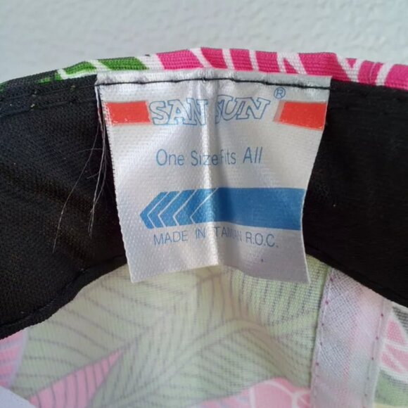 Vintage San Sun Hawaiian Floral Snapback Rope Hat - EUC - Picture 13 of 13